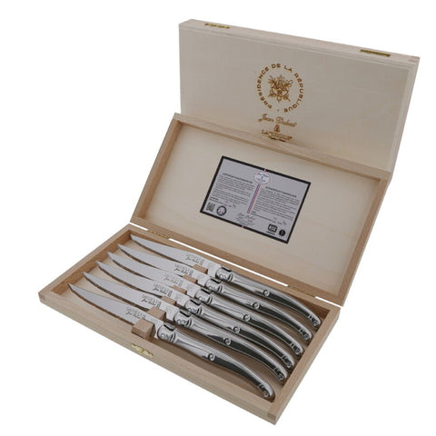 Laguiole Jean Dubost Steak  Knives 2.5mm Closed Box (Set of 6)