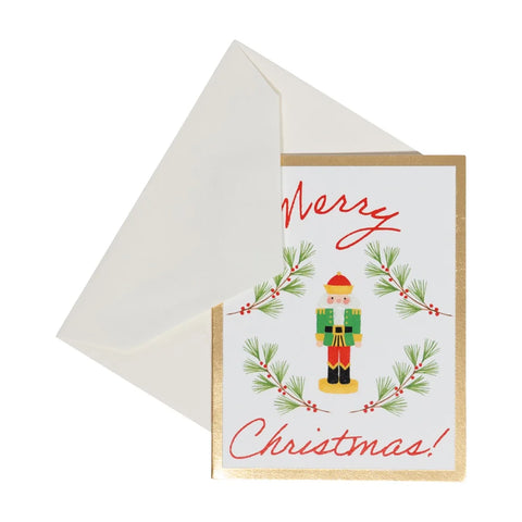 Caspari Little Nutcracker Foil Cards (Set of 4)