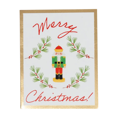 Caspari Little Nutcracker Foil Cards (Set of 4)