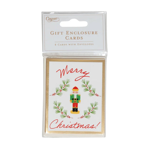 Caspari Little Nutcracker Foil Cards (Set of 4)