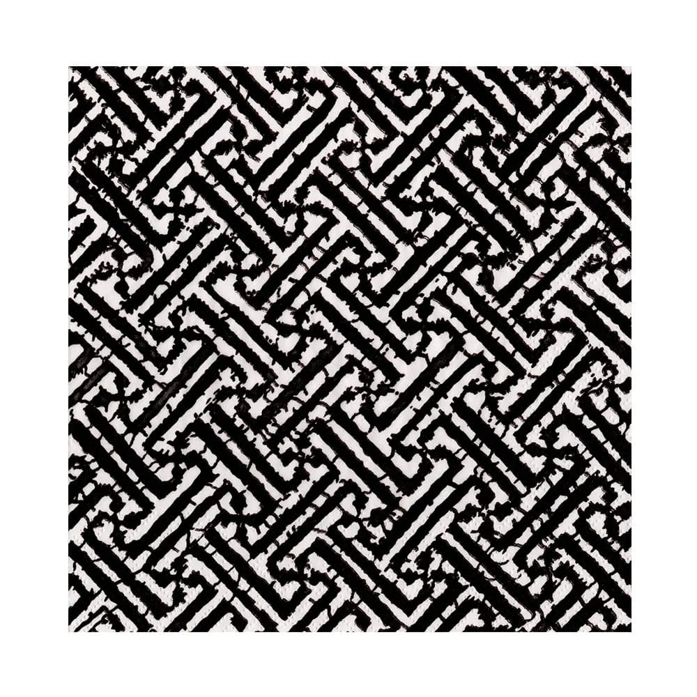 Caspari Fretwork Black Napkin
