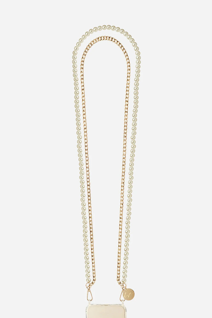 Taylor White Double Long Phone Chain 120cm