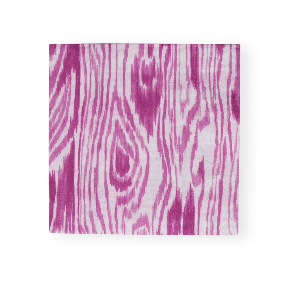 Caspari Lunch Napkin Fuchsia Woodgrain