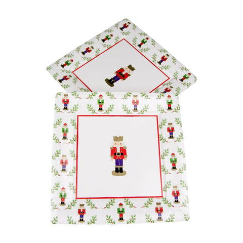 Caspari Little Nutcracker Square Paper Plates