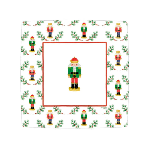 Caspari Little Nutcracker Square Paper Plates