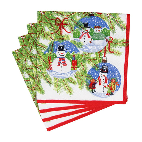 Caspari Snowman Ornaments Napkin