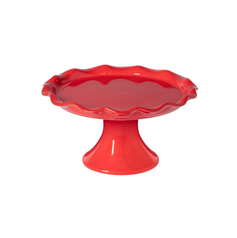 Cook & Host Footed Plate in Red