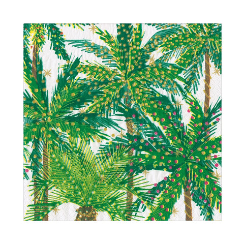 Caspari Palm Trees With Lights Napkin