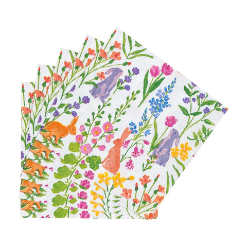 Caspari Bunny Field Napkins