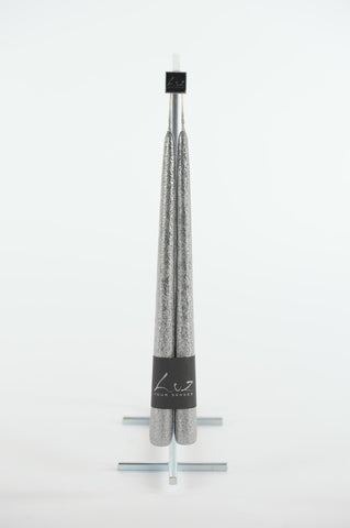 Rasteli - Luz your Senses Rustic Metal - Pair of Rustic Tapers - L 30 cm x Ø 2.2 cm