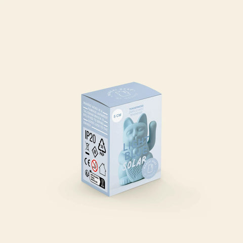 Donkey Lucky Cat Mini Solar Light Blue