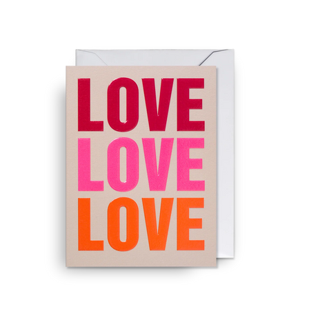 Cozy Love Love Love Mini Card