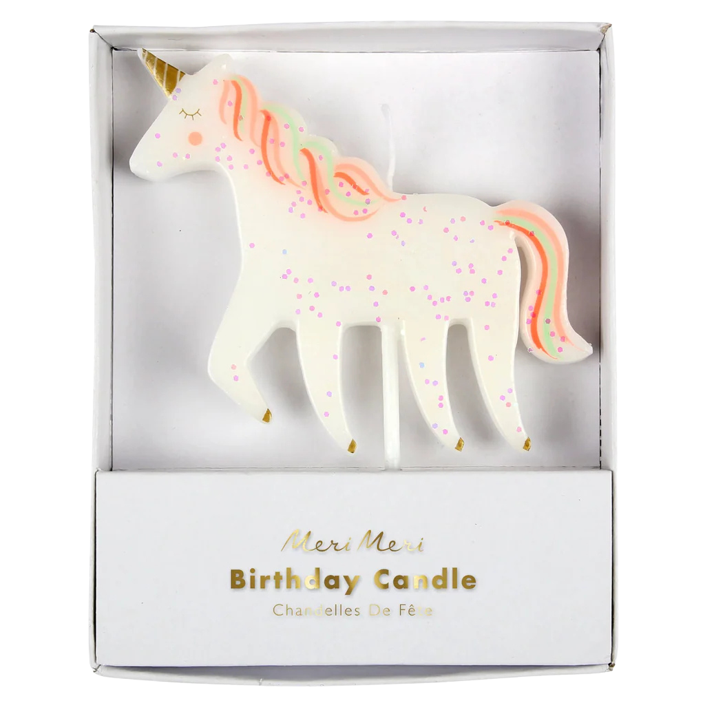 Meri Meri Unicorn Glitter Candle