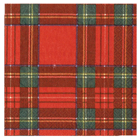 Caspari Royal Plaid Napkin