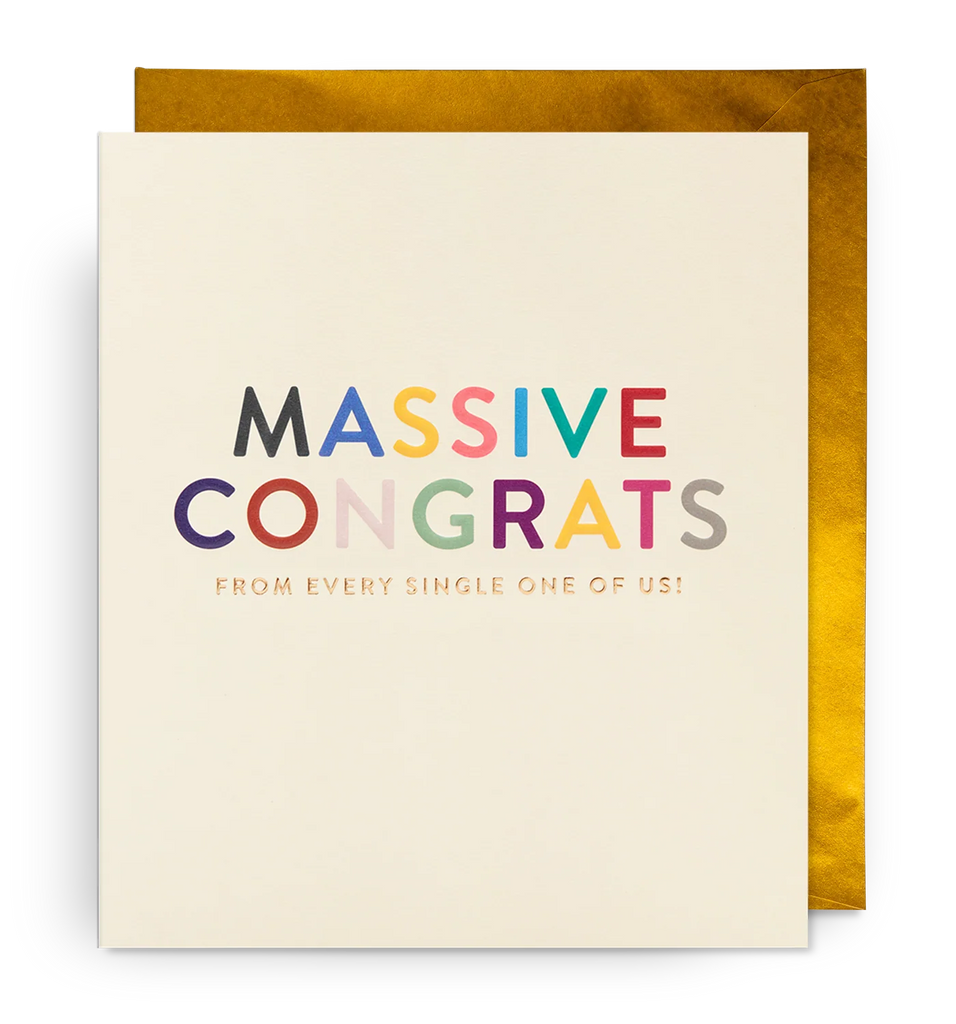 Postco From Every Single One of Us! Large Congratulations Card