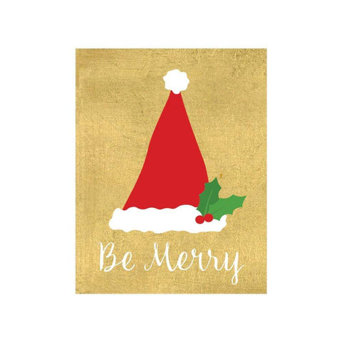 Caspari Be Merry Foil Christmas Cards (Set of 4)