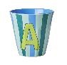 Rice Melamine Cup 250ml - Boy Stripes Alphabet