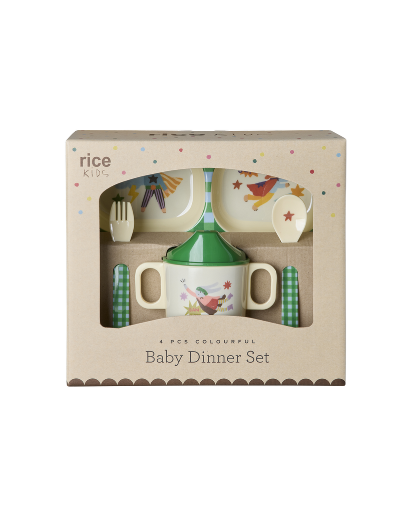 Rice Hero Melamine Baby Dinner Set in Gift Box