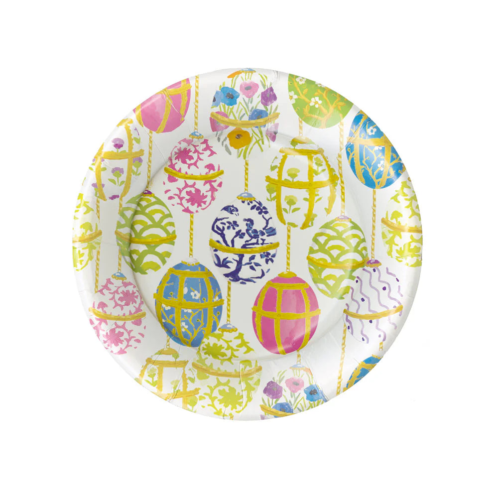 Caspari Les Oeufs Salad/Dessert Plates