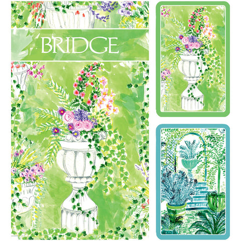 Caspari Bridge Gift Set - Jardin De Luxembourg