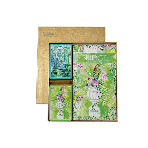 Caspari Bridge Gift Set - Jardin De Luxembourg