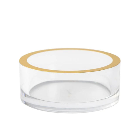 Caspari Clear with Gold Rim Wine Coaster