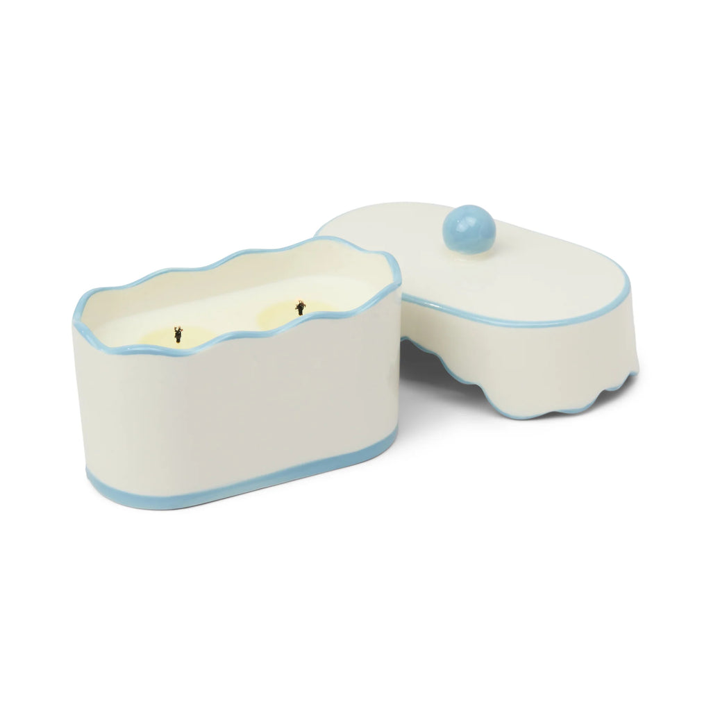 Paddywax Chérie Blue Ceramic Dish Candle (Lavender & Thyme)