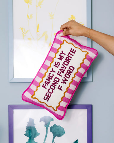 Furbish Fancy Needlepoint Pillow