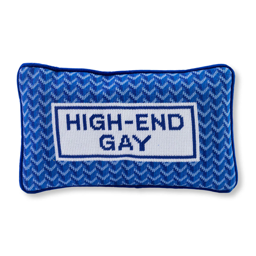 Furbish High End Gay Needlepoint Pillow