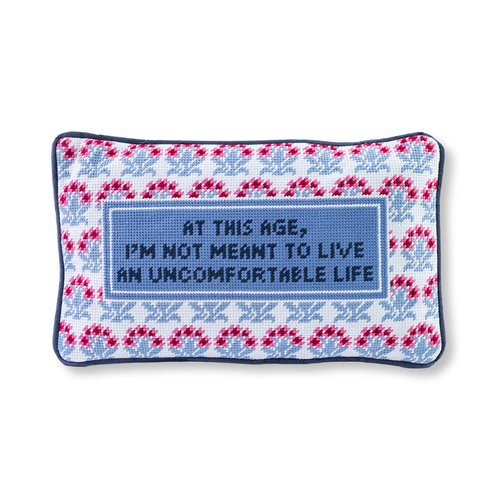 Furbish Uncomfortable Needlepoint Pillow
