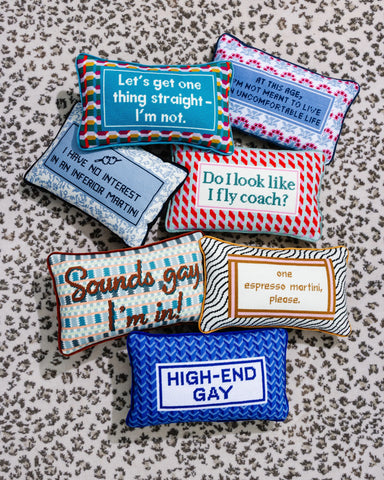 Furbish Uncomfortable Needlepoint Pillow