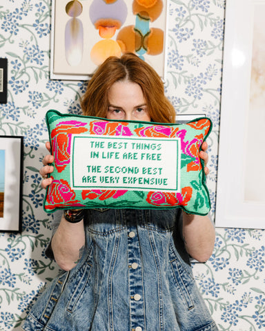 Furbish Expensive Needlepoint Pillow