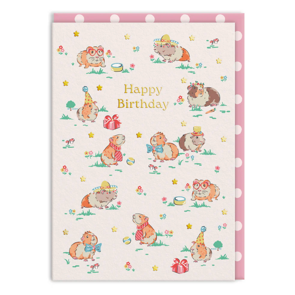 Cath Kidston Guinea Pig Party Greeting Card