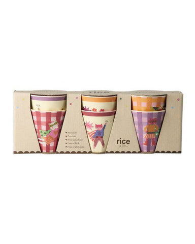 Rice Hero Kids Melamine Cups 160ml - Set of 6