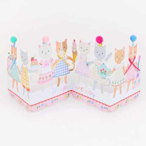 Meri Meri Kitten Club Concertina Birthday Card.