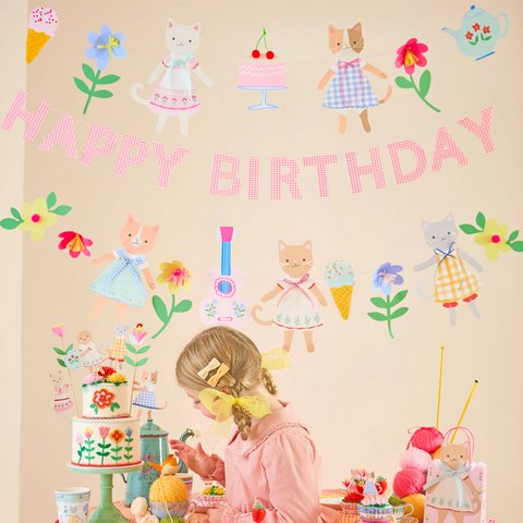 Meri Meri Kitten Club Garland Set (3 Paper Garlands)