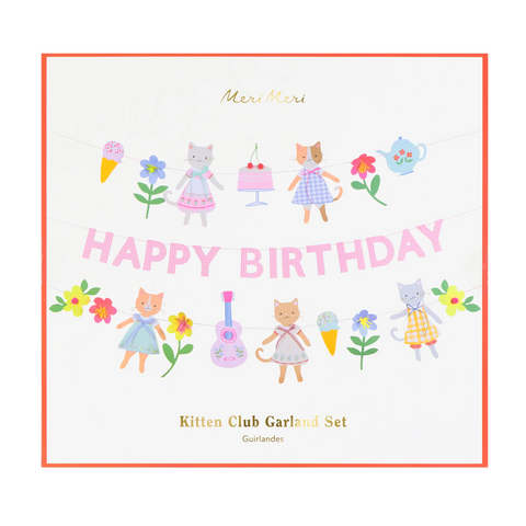 Meri Meri Kitten Club Garland Set (3 Paper Garlands)