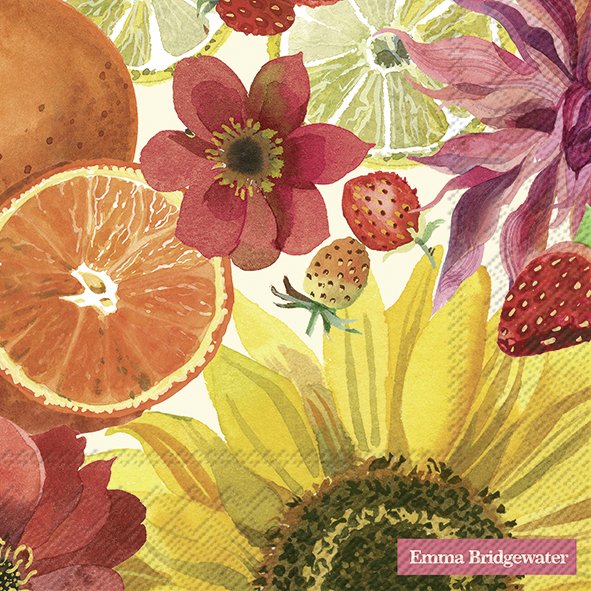 Lunch Napkin Fruit And Flower