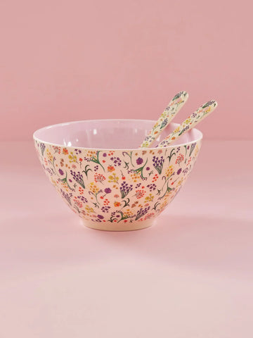 Rice Melamine Wild Flowers Salad Bowl