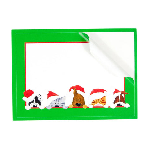 Caspari Christmas Peek A Boo Name Labels (Set of 12)