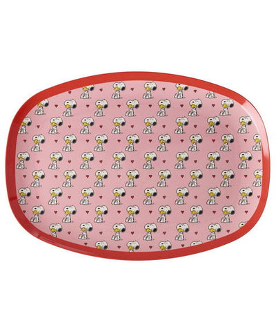 Rice Snoopy Print Melamine Rectangular Dinner Plate