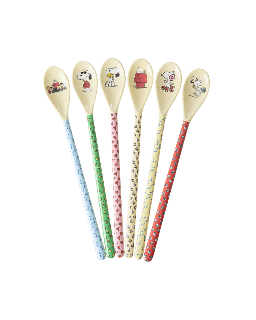 Rice Snoopy Prints Melamine Latte Spoon (Set of 6)