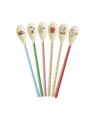 Rice Snoopy Prints Melamine Latte Spoon (Set of 6)