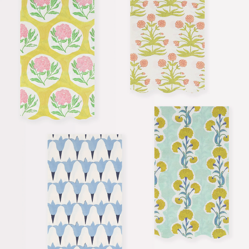 Meri Meri x Molly Mahon Paper Guest Towel Set (Pack of 16 in 4 designs)