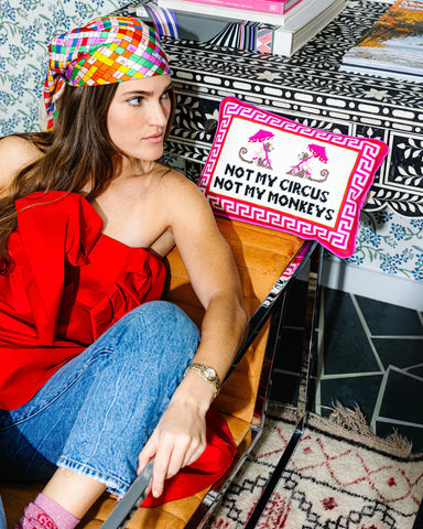 Furbish Not My Circus Needlepoint Pillow