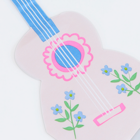 Meri Meri Guitar Shaped Paper Napkins (Pack of 16)