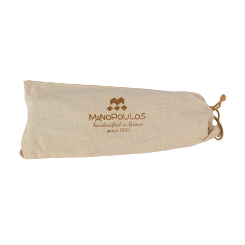 Manopoulos - Handcrafted Khaki Brown Suede Roll-Up Chess Set with Metal Chessmen