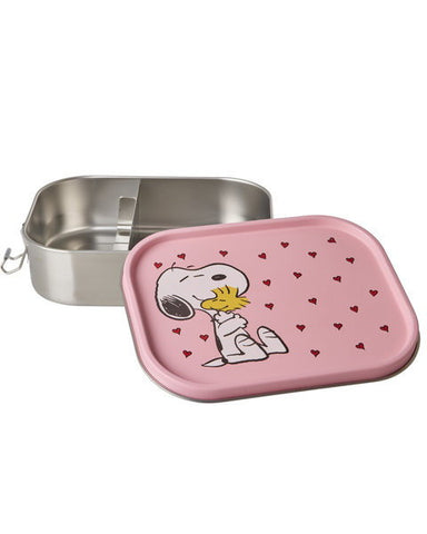 Rice Snoopy Print Stainless Steel Large Lunch Box with Moveable Divider (1400ml)