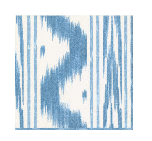 Caspari Nantes Blue Paper Linen Napkins