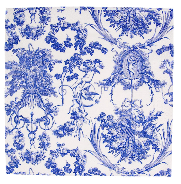 Caspari Romantic Blue Napkins